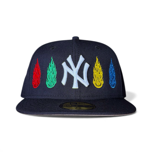 SMILING THRU FLAME FITTED CAP