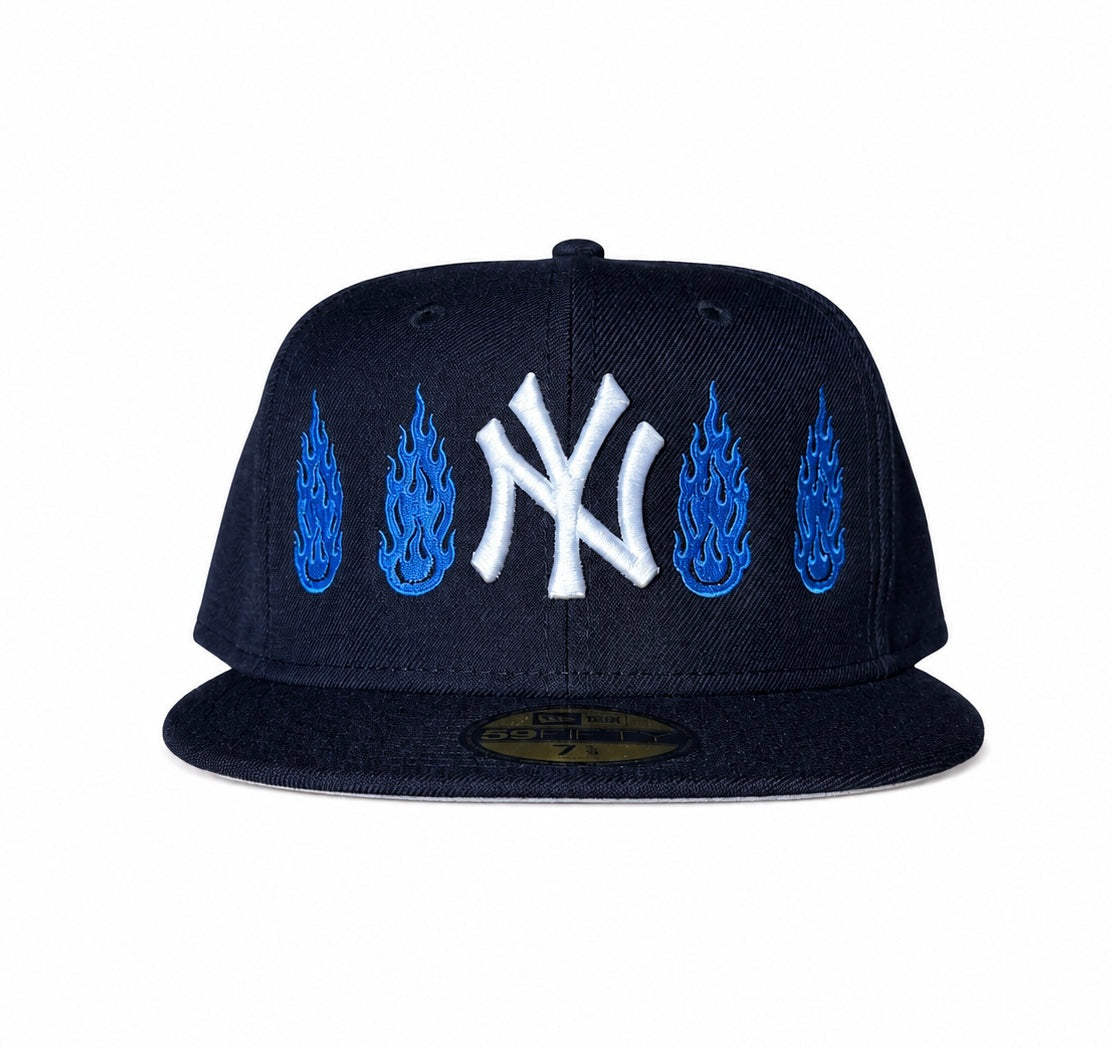 SMILING THRU FLAME FITTED CAP